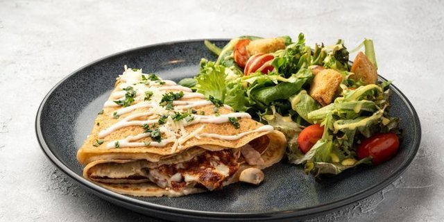 Turkey Mushroom Crepe