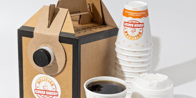 Box of Hot Brewed Drip Coffee