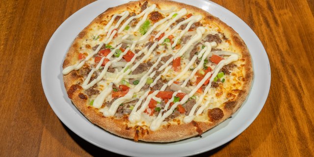 New York-Style Steak & Cheese Pizza