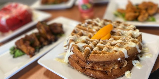 Peach Cobbler Waffle