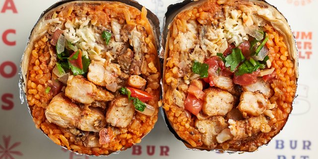 Pan-Seared Adobo Shrimp Burrito