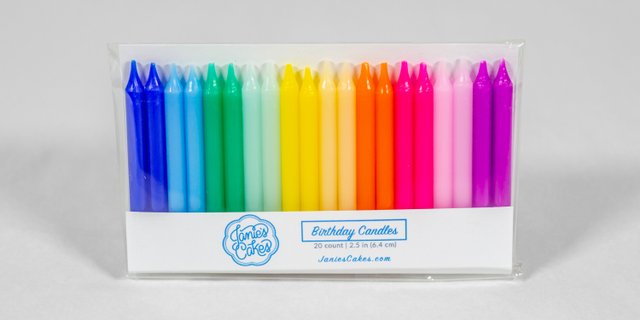 Rainbow Birthday Candles