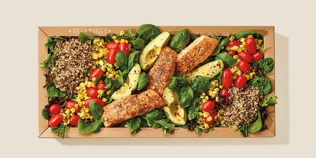 Blackened Salmon, Avo & Quinoa Salad Platter