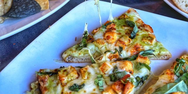 Chicken Pesto Alfredo Pizza