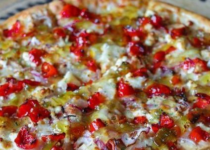 Green Chili Chicken Pizza