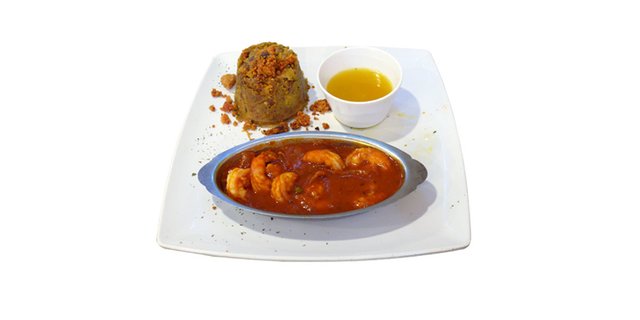 Mofongo w/ Shrimp in Tomato Sauce