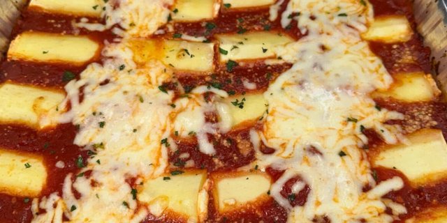 Homemade Manicotti Tray