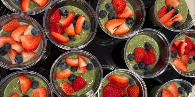 Matcha Chia Pudding Tray