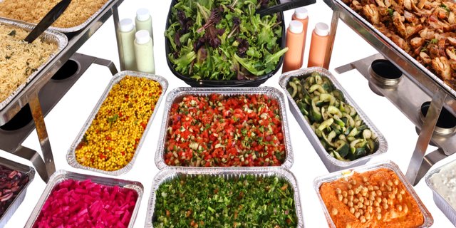 chicken shawarma grill spread