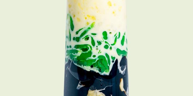 Pandan Grass Jelly Dessert