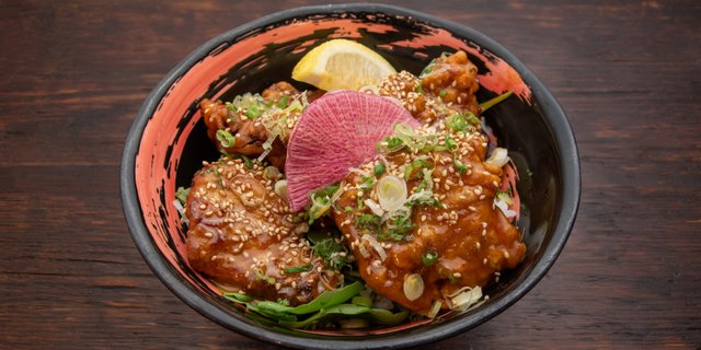 Crispy & Spicy Sesame Chicken Donburi
