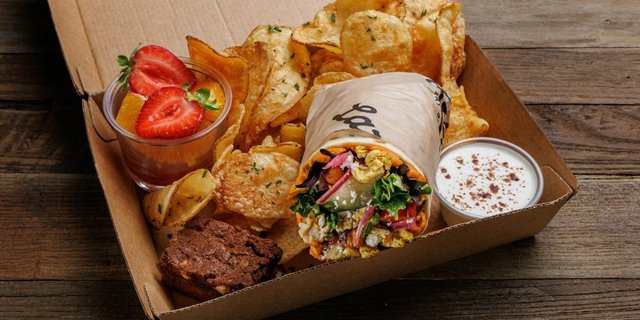 Chicken Shawarma Salad Wrap Half-Sandwich Box