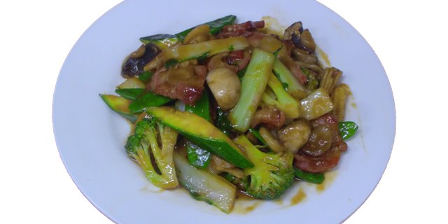 Roast Pork w/ Mixed Chinese Veg