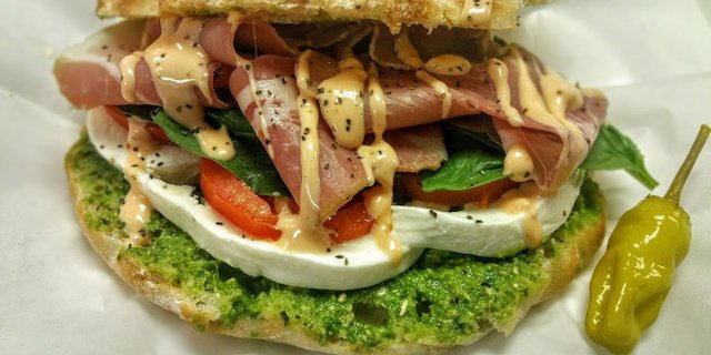 Prosciutto Basil Sandwich