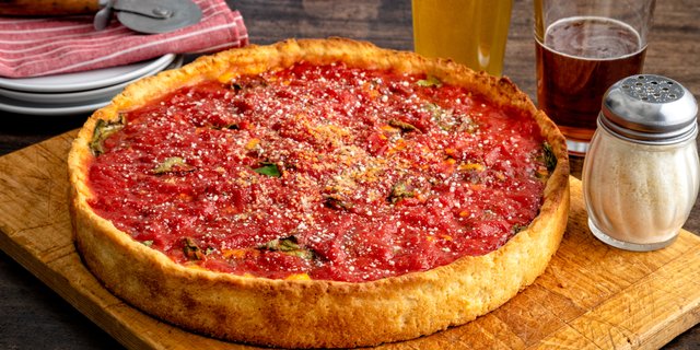 Spinach Deep Dish Pizza