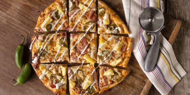 Spicy Hawaiian Thin Crust Pizza