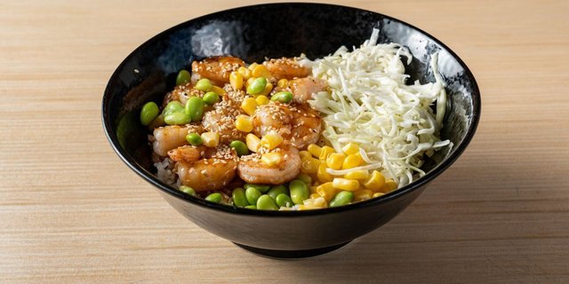 Grilled Shrimp Teriyaki Donburi