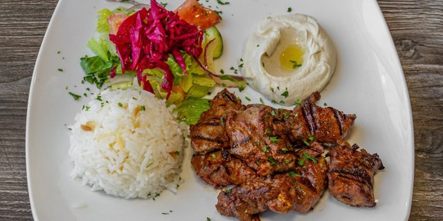Lamb Shish Kebab Plate