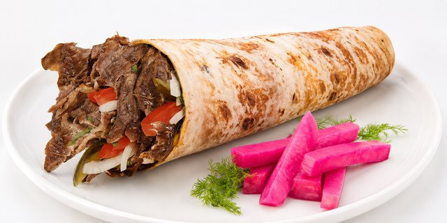 Beef And Lamb Shawarma Wrap