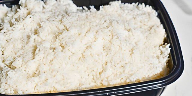 White Rice Tray