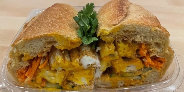 Banh Mi Fried Tofu Sandwich