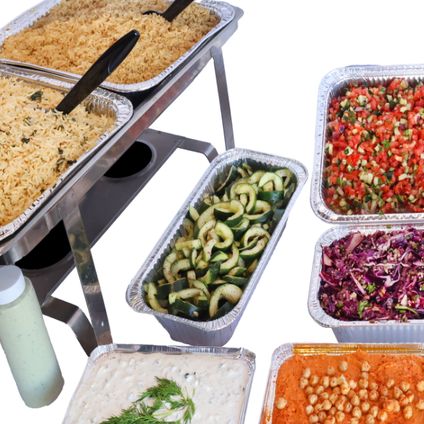 steak shawarma spread
