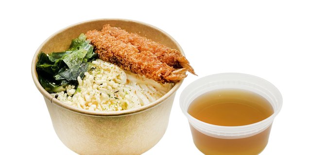 Udon with Shrimp Tempura
