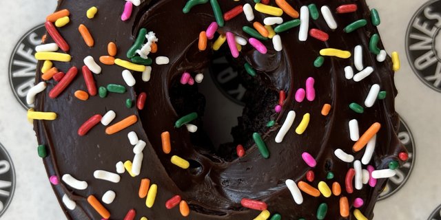Gluten-Free Chocolate Chocolate Frosted Donut