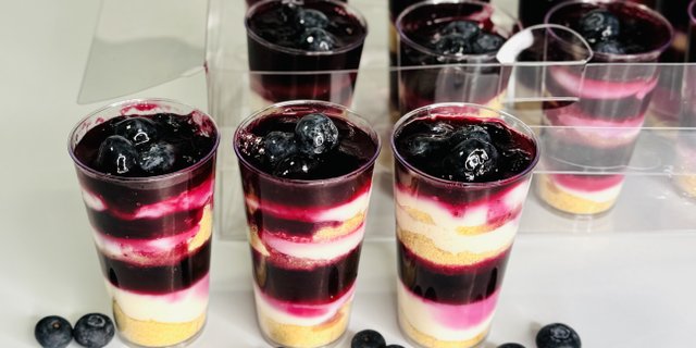Blueberry Cheesecake Shots