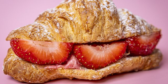 Strawberry Cream Filled Croissant