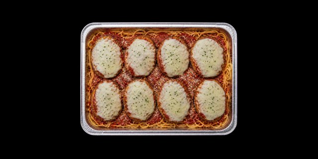 Eggplant Parmigiana w/ Spaghetti