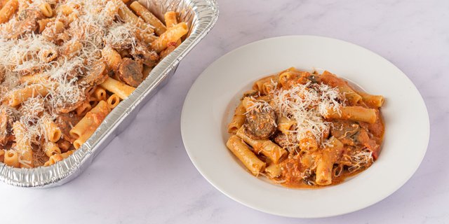 Baked Ziti w/ Grilled Italian Sausage