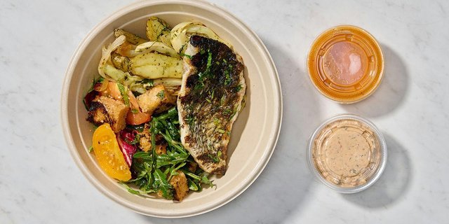 Longevity Bowl With Grilled Sea Bass