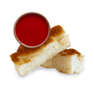 Olive Oil Focaccia Bread With Spicy Garlic Sauce