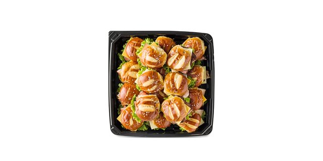 Pretzel Roll Slider Snack Square