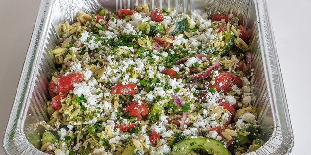 Greek Veggie & Orzo Salad