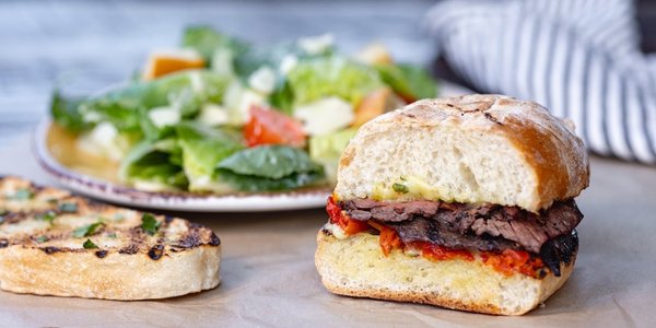 Half Grilled Steak Sandwich Boxed Combo