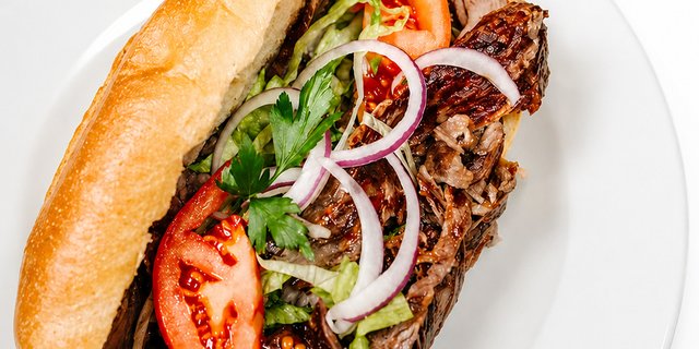 Grilled Beef Doner Sandwich