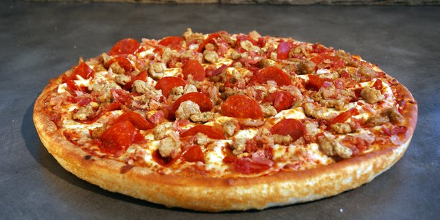 All Meat Pan Crust Pizza