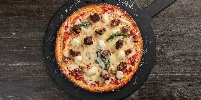 Gluten-Free Polpetle & Ricotta Pizza
