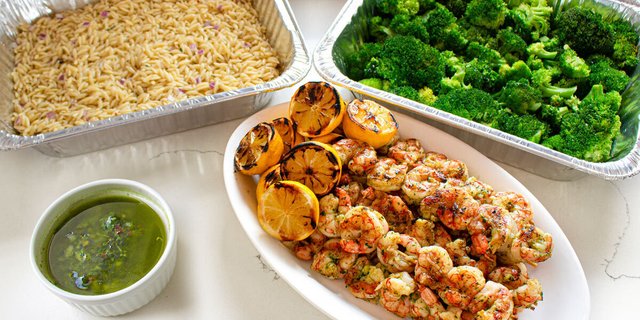 Citrus Herb Grilled Shrimp w/ 2 Sides