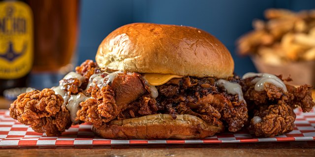 Bacon Jam Fried Chicken Sandwich
