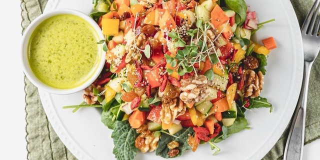 Individual Raw Kale Salad