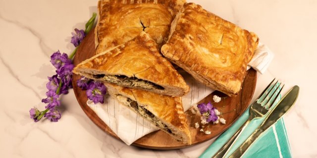 Mushrooms, Spinach & Cream Cheese Puff Pastry