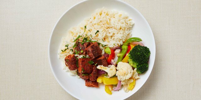 Paleo Lamb Kebab Rice Bowl
