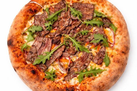 Grilled Beef Pizza
