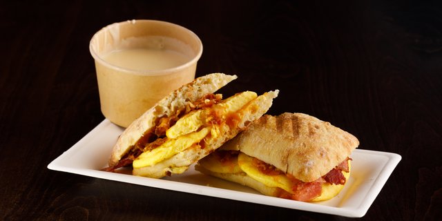 Egg, Bacon & Cheese Breakfast Panini