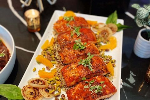 Grapefruit & Sugar Charred Salmon