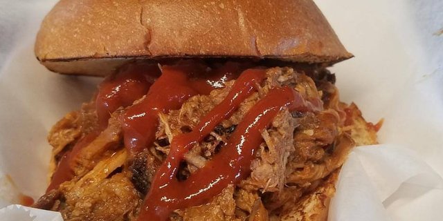Chipotle BBQ Pulled Wild Boar Sandwich