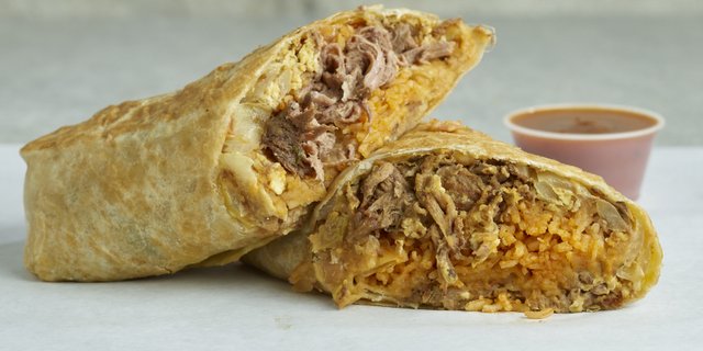 Shredded Beef Breakfast Burrito
